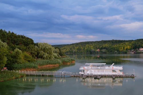 Boat and Pier on Lake