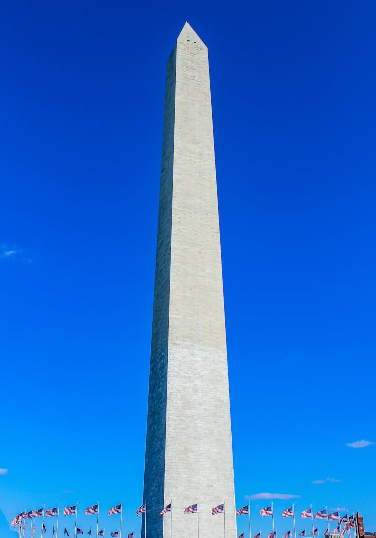 The Washington Monument Against The Sky, Washington, USA