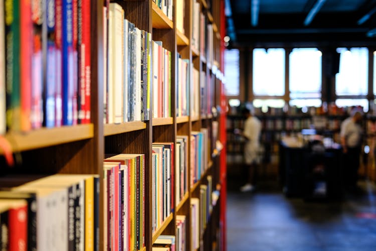 Close-Up Shot Of Books 