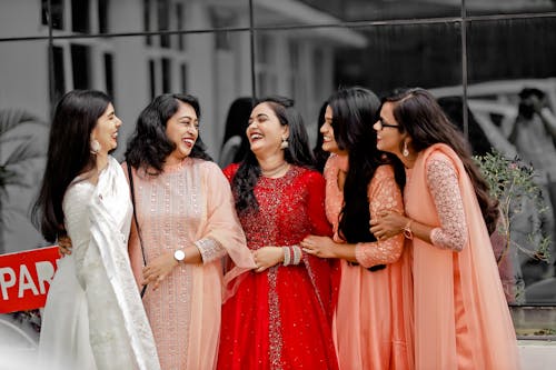 Beautiful Bride with Her Bridesmaids