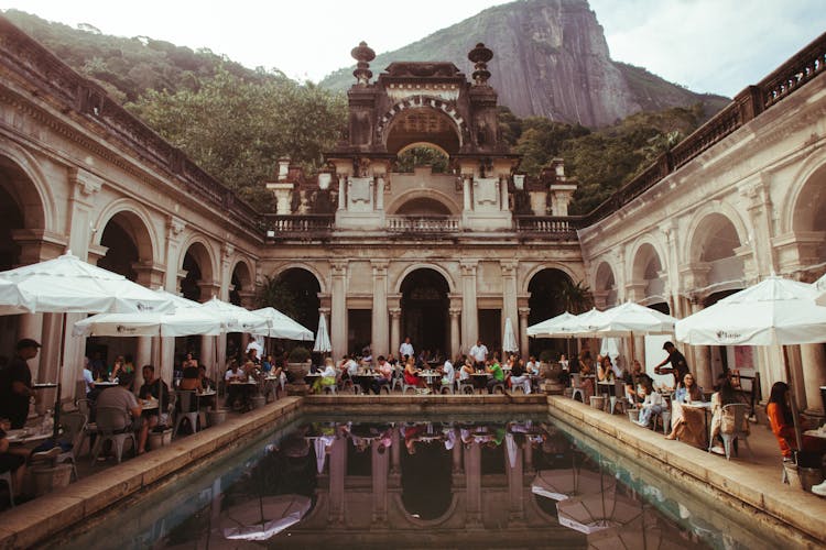 A Restaurant With A Pool