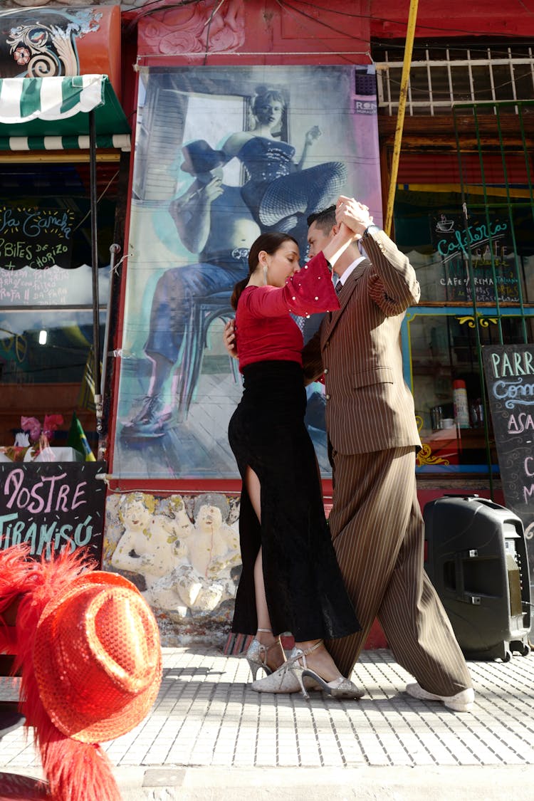 A Man And Woman Dancing Together 