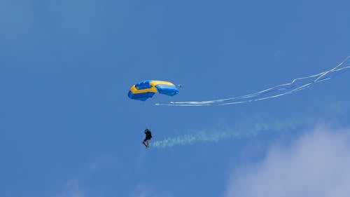 A Parachutist in the Air