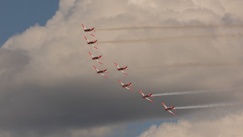 Planes Flying During an Air Show 