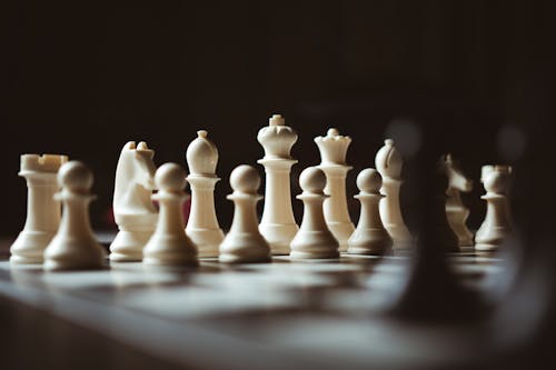 Close Up Shot of a Chess Pieces