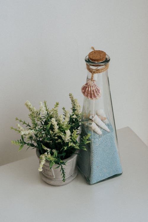 Free White and Brown Ceramic Vase on White Table Stock Photo
