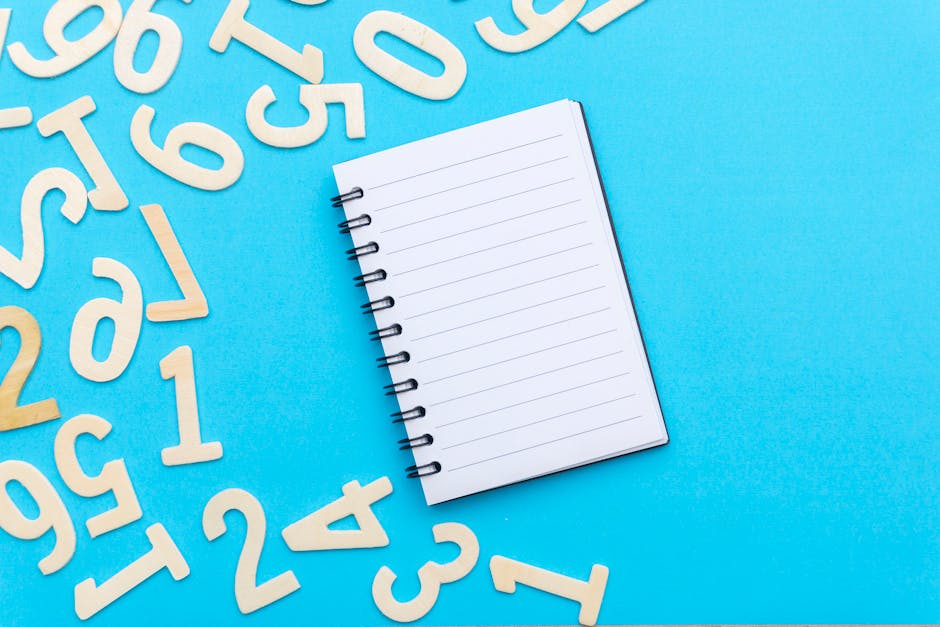 Numere consecutive pe fundal albastru - concept matematic