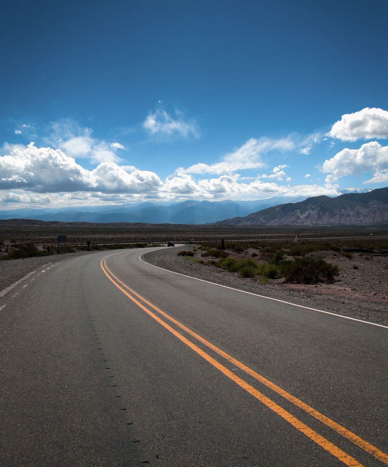 Asphalt Road under the Cloudy Blue Sky · Free Stock Photo
