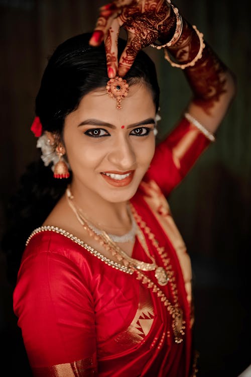 Indian Bride in Red Dress
