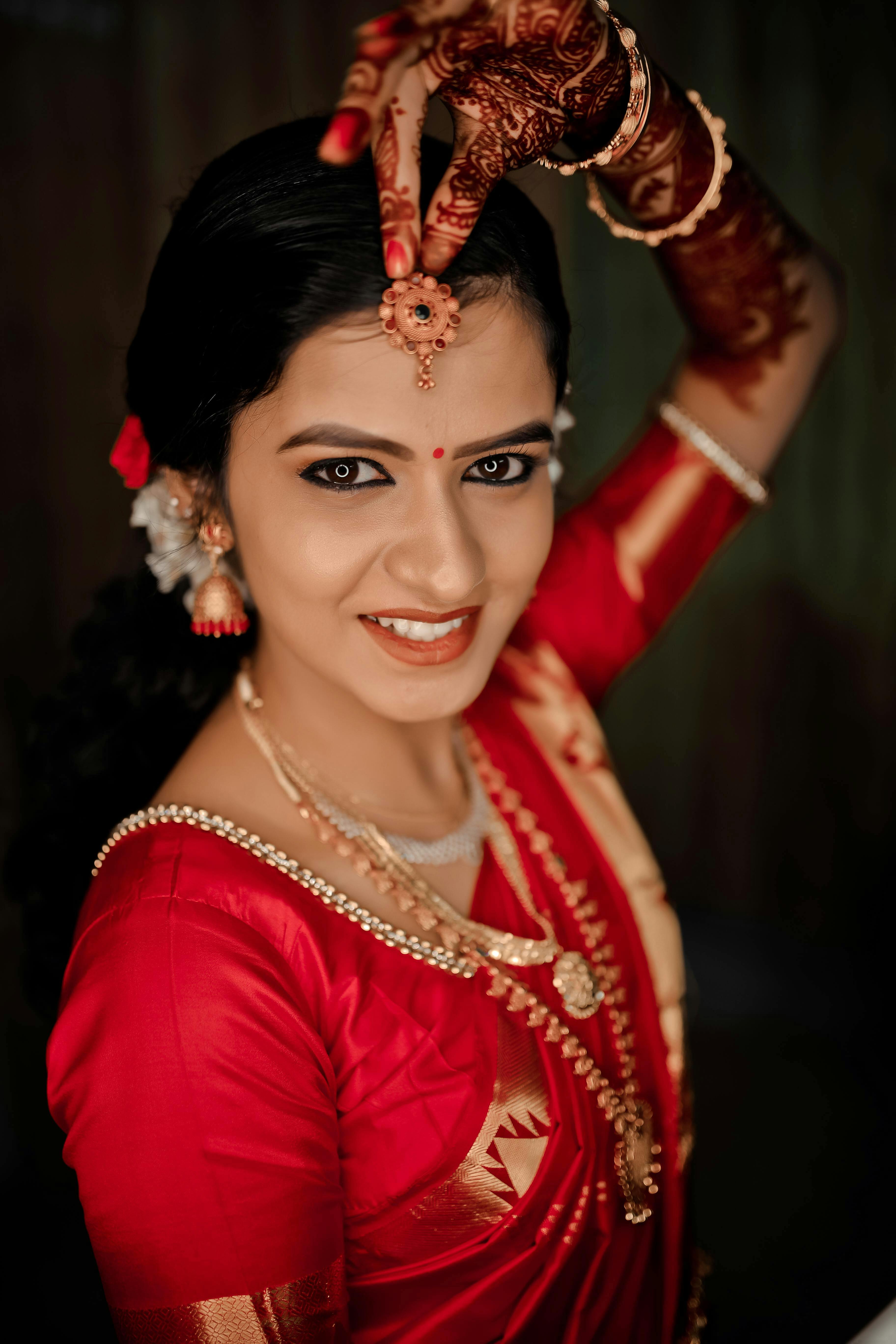 Indian Bride in Red Dress · Free Stock Photo