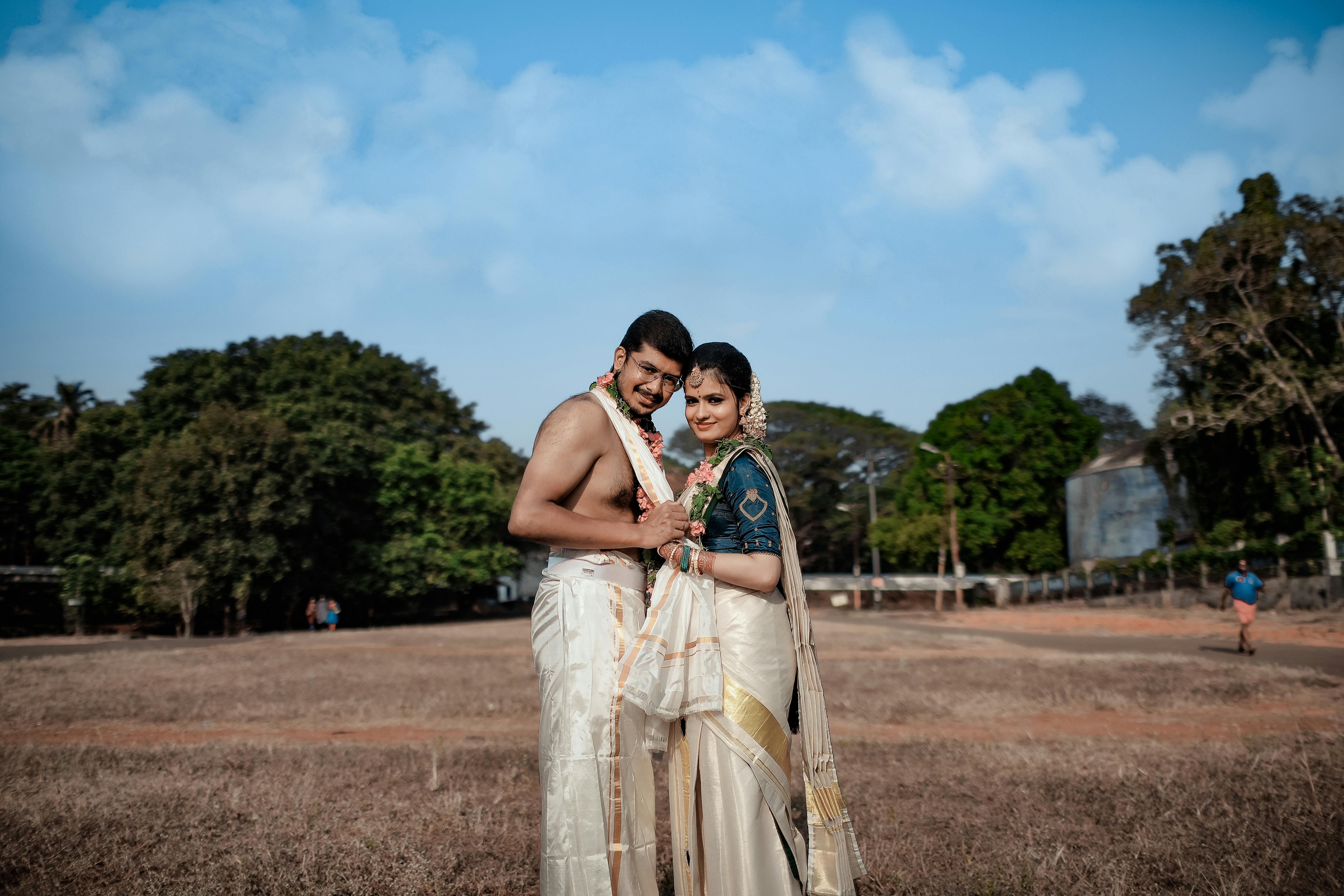Indian Couple Posing for Wedding Photograph · Free Stock Photo