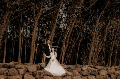Bride and Groom on a Wedding Photoshoot