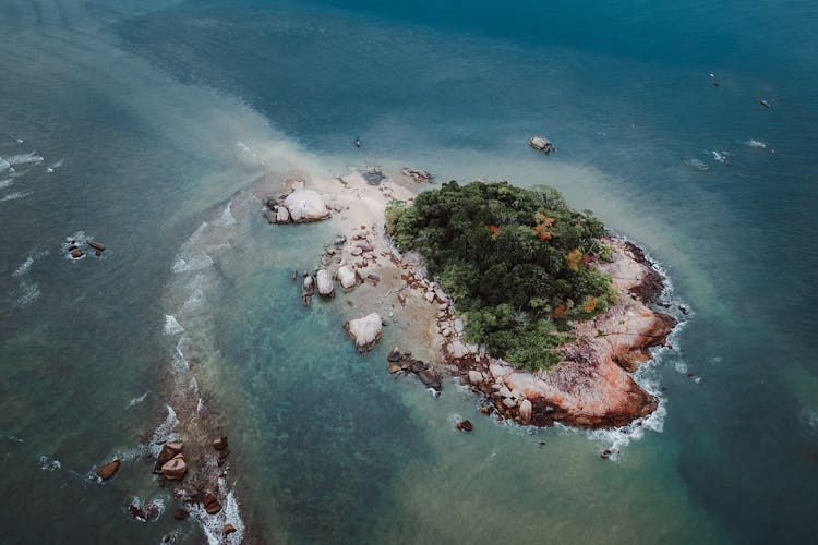 Aerial View Of An Island