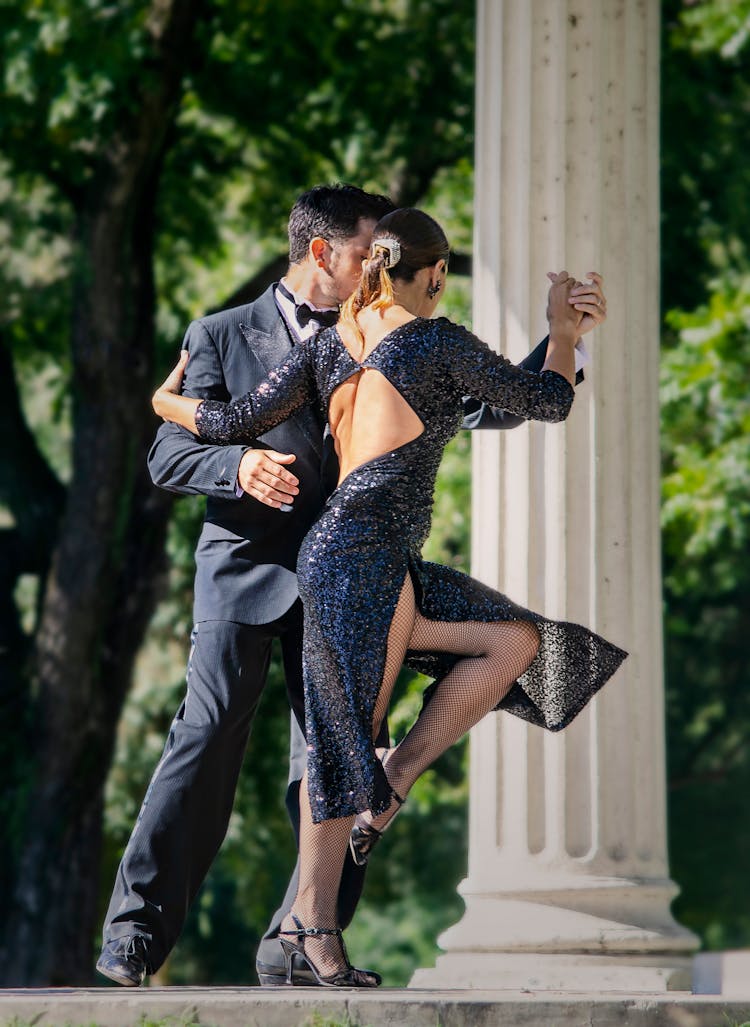 A Man And A Woman Dancing 