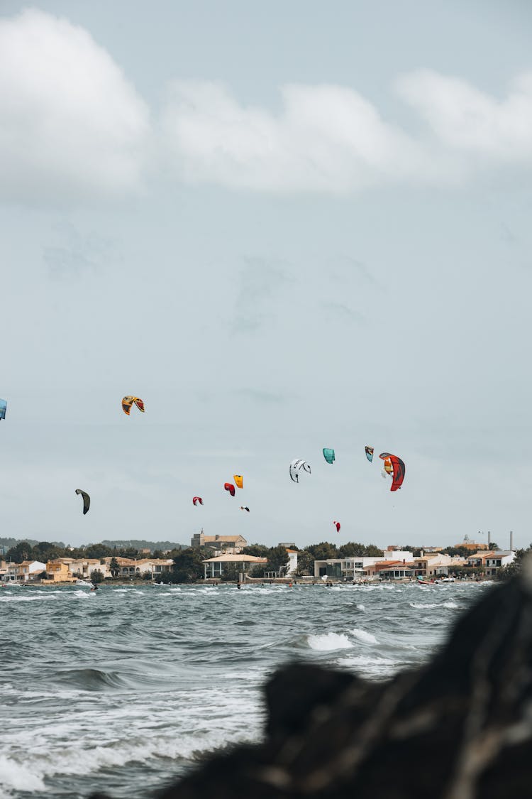 Kitesurfing In Sea