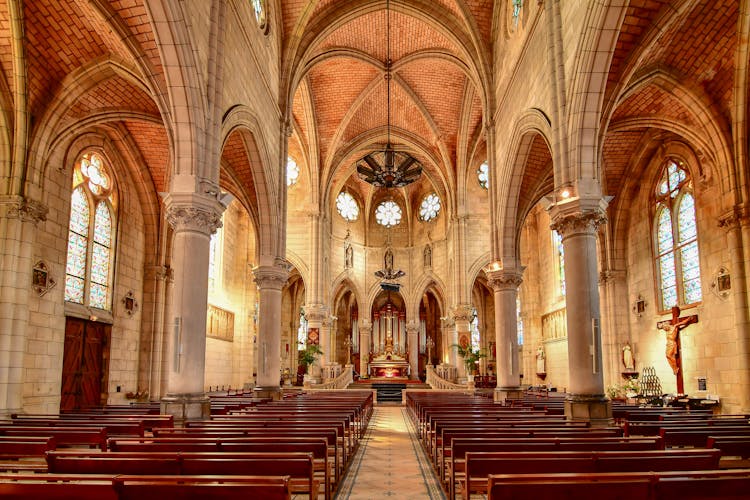 The Church Of Saint Eugenie Interior, Biarritz, France