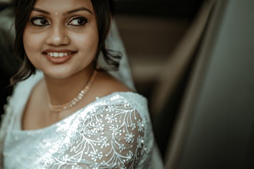 Portrait of a Bride Smiling