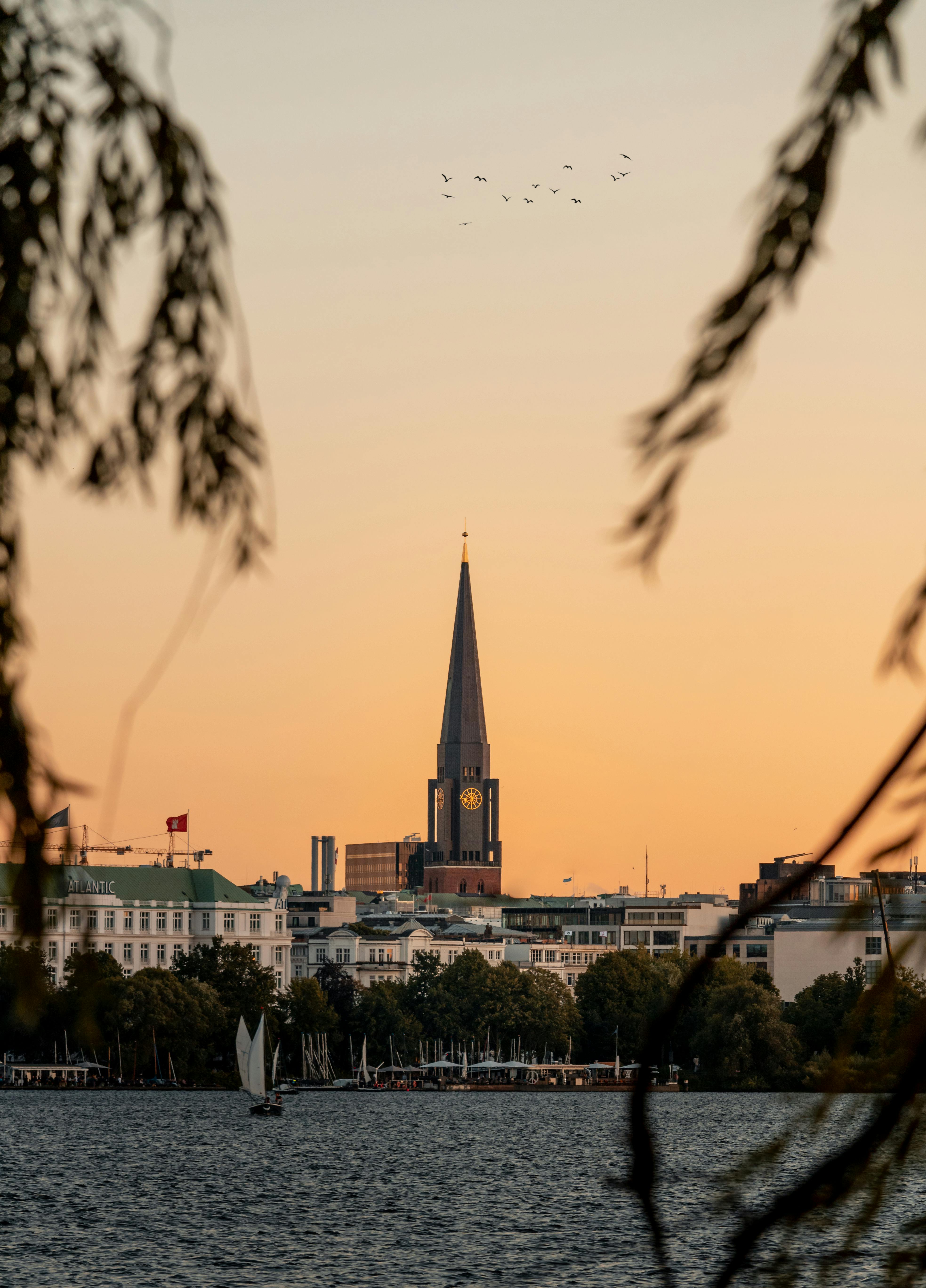 view of st james church under golden sky