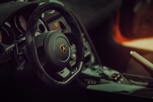 Nahaufnahme & Lamborghini in Szene gesetzt – Majestätisches Auto-Motiv