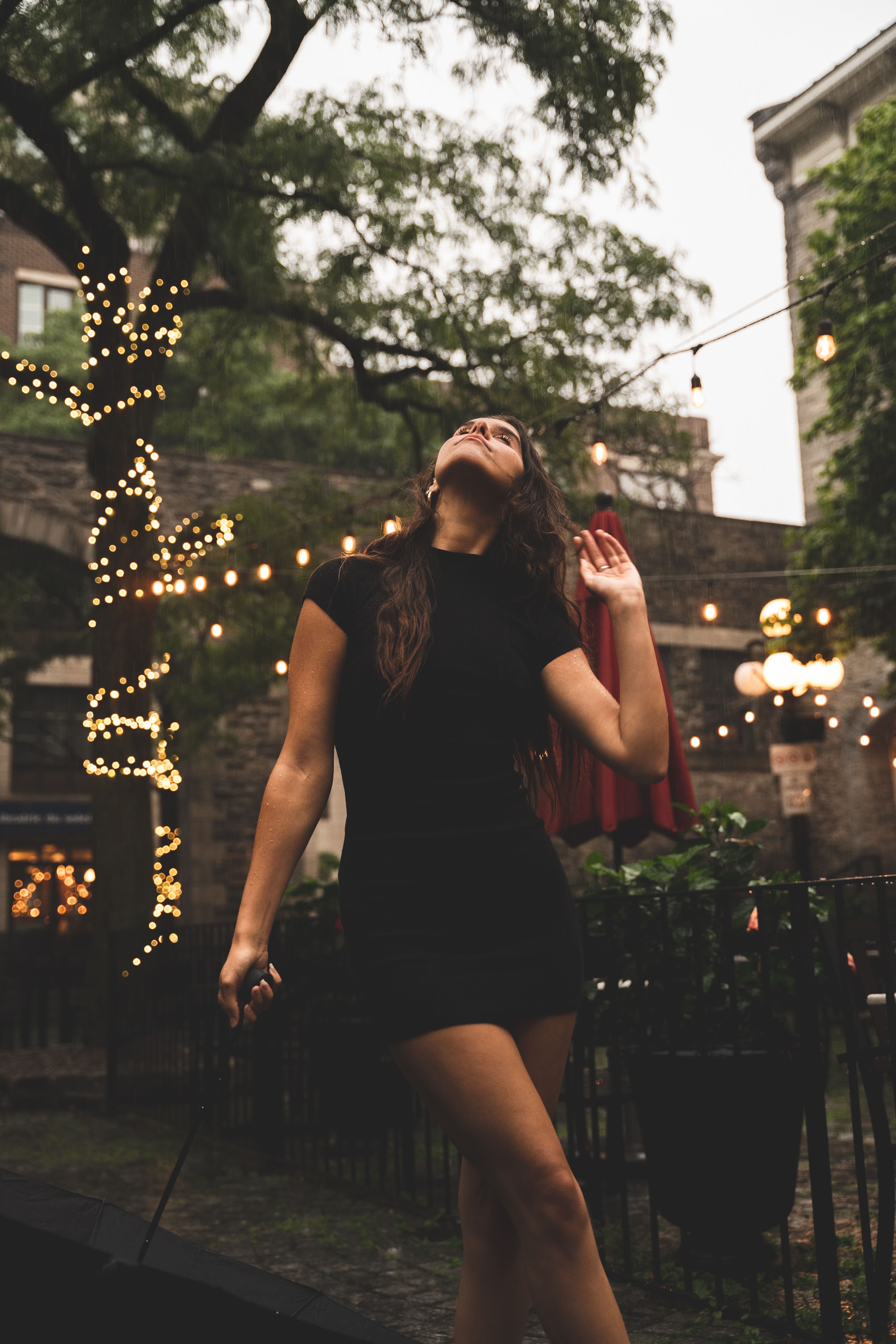 A Woman in Black Dress Posing · Free Stock Photo