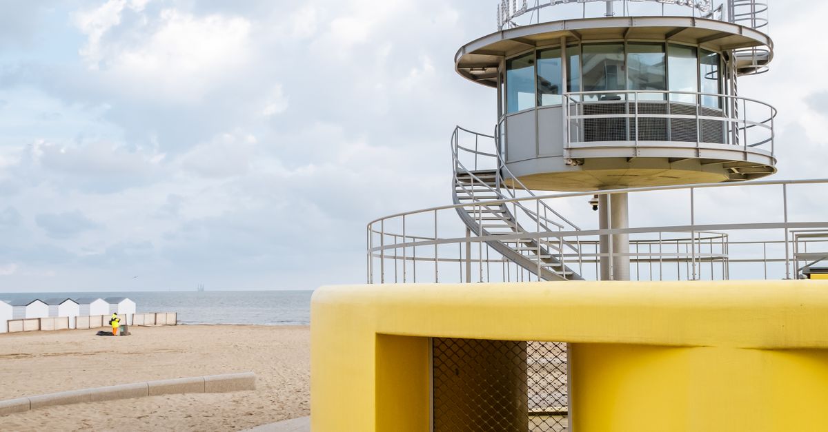 Modern Lighthouse on Beach · Free Stock Photo