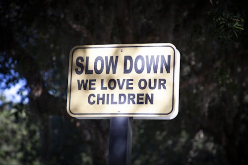 Free Red and Black Road Sign Stock Photo