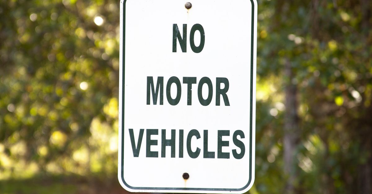 No Motor Vehicles Sign Example No Motor Vehicles Signage · Free Stock Photo