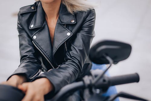 A Woman in Black Leather Jacket