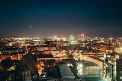 城市, 城市的燈光, 夜間 的 免費圖庫相片