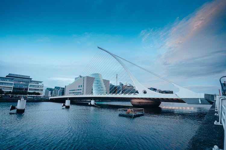 Samuel Beckett Bridge Under Blue Sky