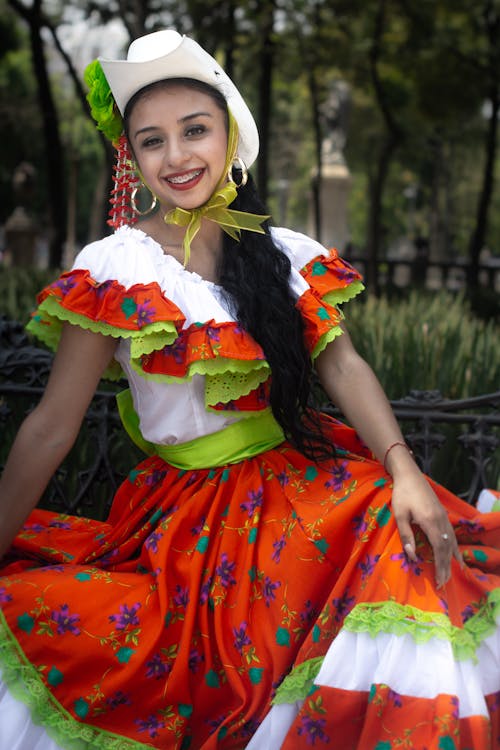 Woman in Traditional Mexican Dress