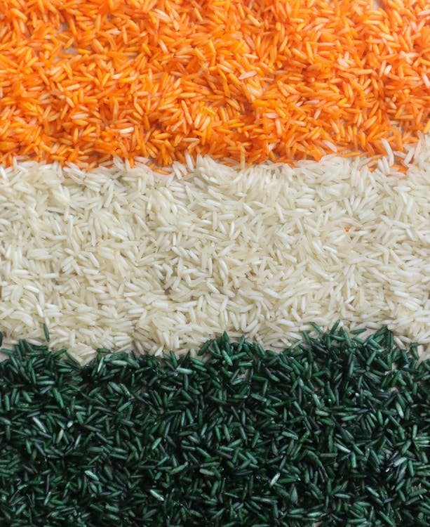 Flag of India on Rice · Free Stock Photo