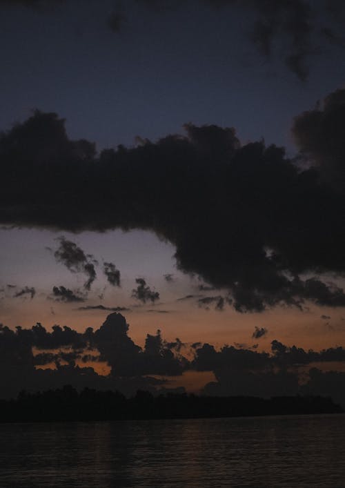 Silhouette of Clouds during Dusk
