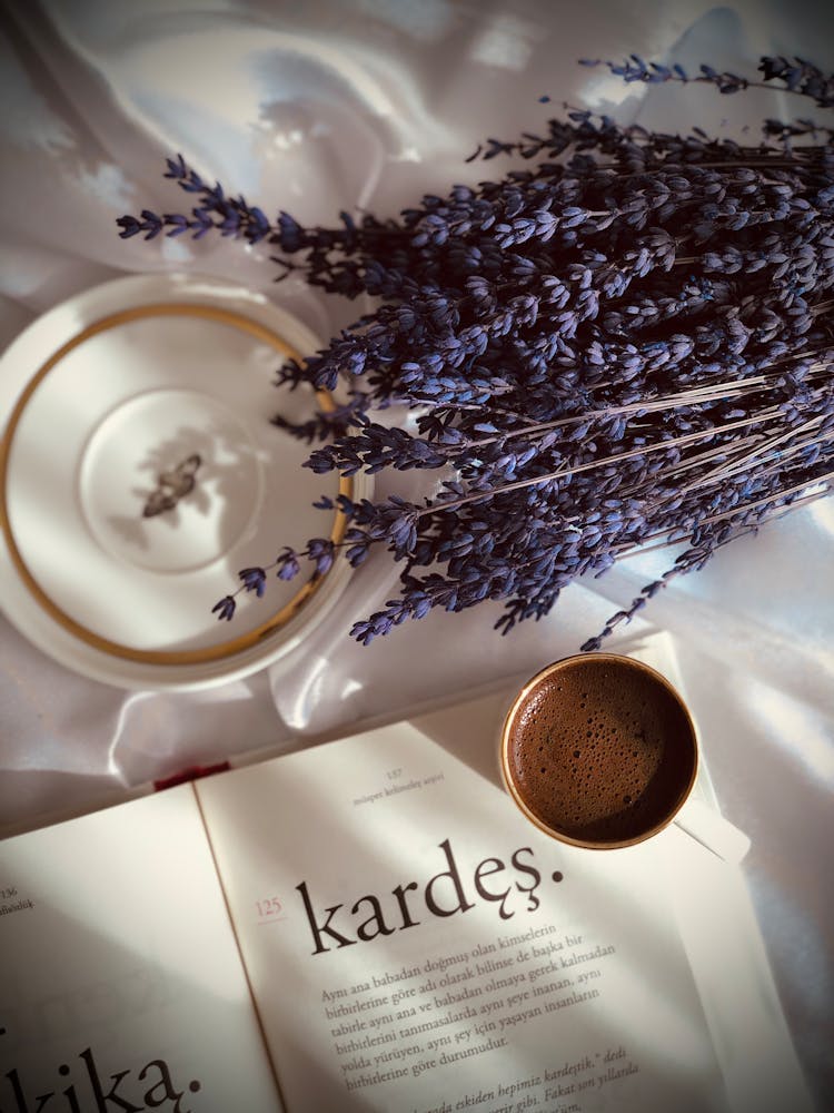 Coffee And Book In Rustic Design