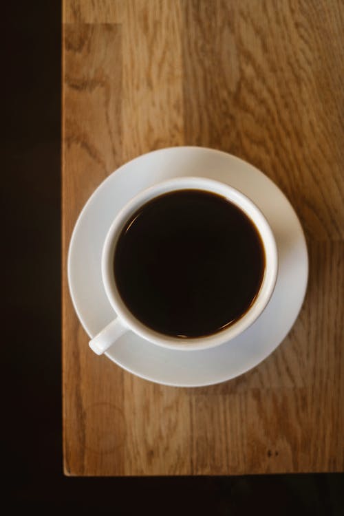 Free Coffee in a Ceramic Cup Stock Photo