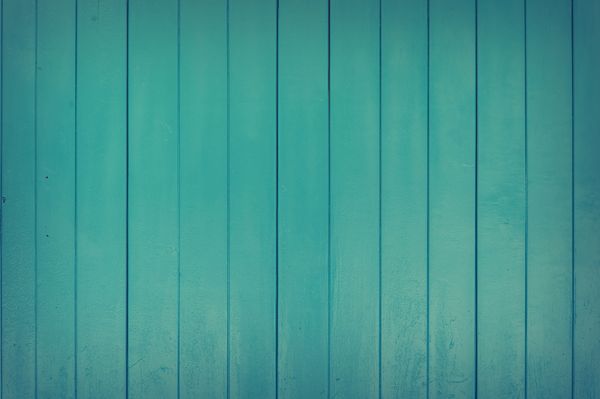 Painted wooden fence
