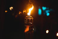 Lighted Torch in Close Up Shot