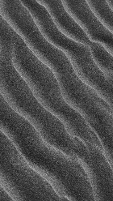 Artistic black and white capture of wavy sand dune texture with high contrast.