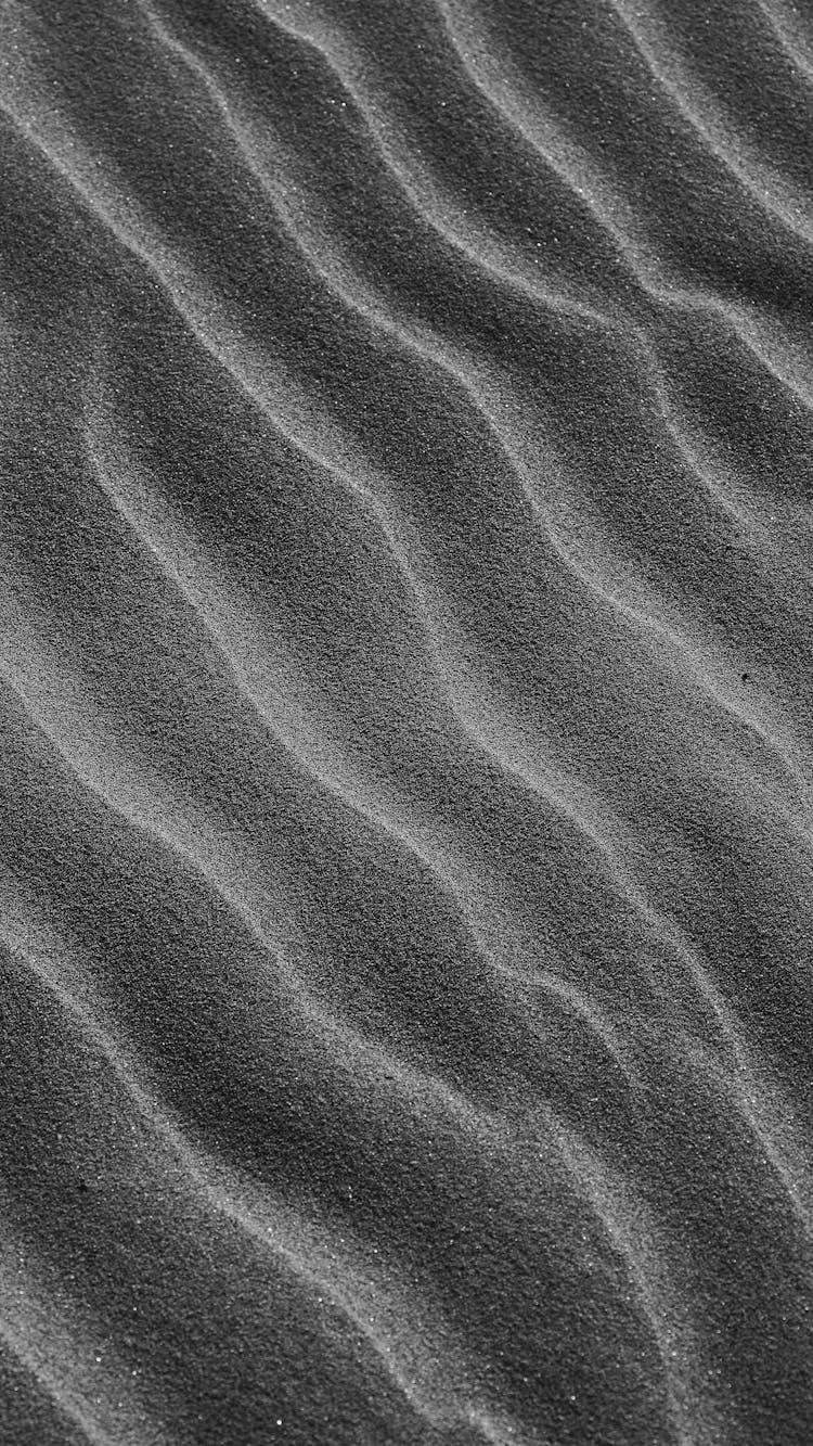 Wavy Lines On Sand In Top View