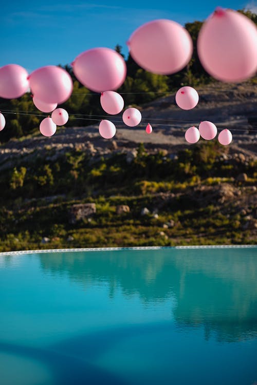 Roze Ballonnen Opknoping