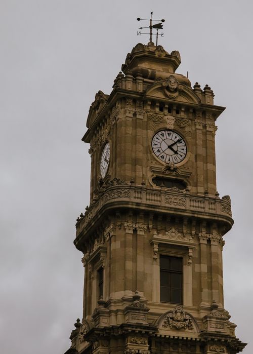 Free A majestic view of the historic Dolmabahçe Clock Tower in Istanbul, Turkey. Stock Photo