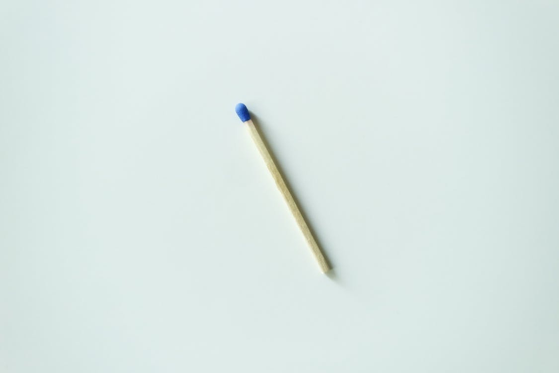 Matchstick Op Witte Ondergrond