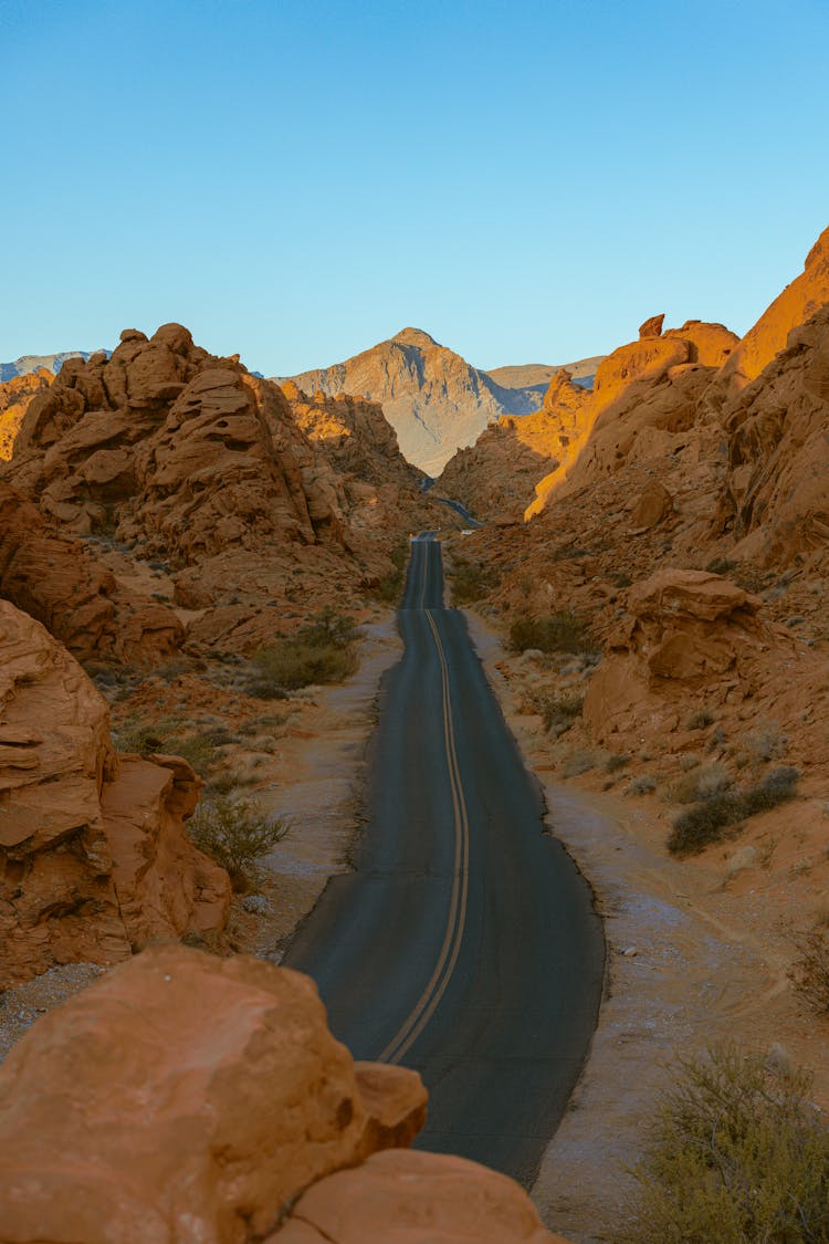 Road Among Rocks In Canyon