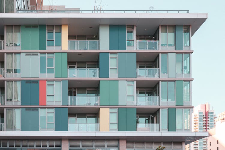 Residential Building With Balconies