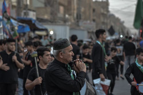 Men Protesting on the Street