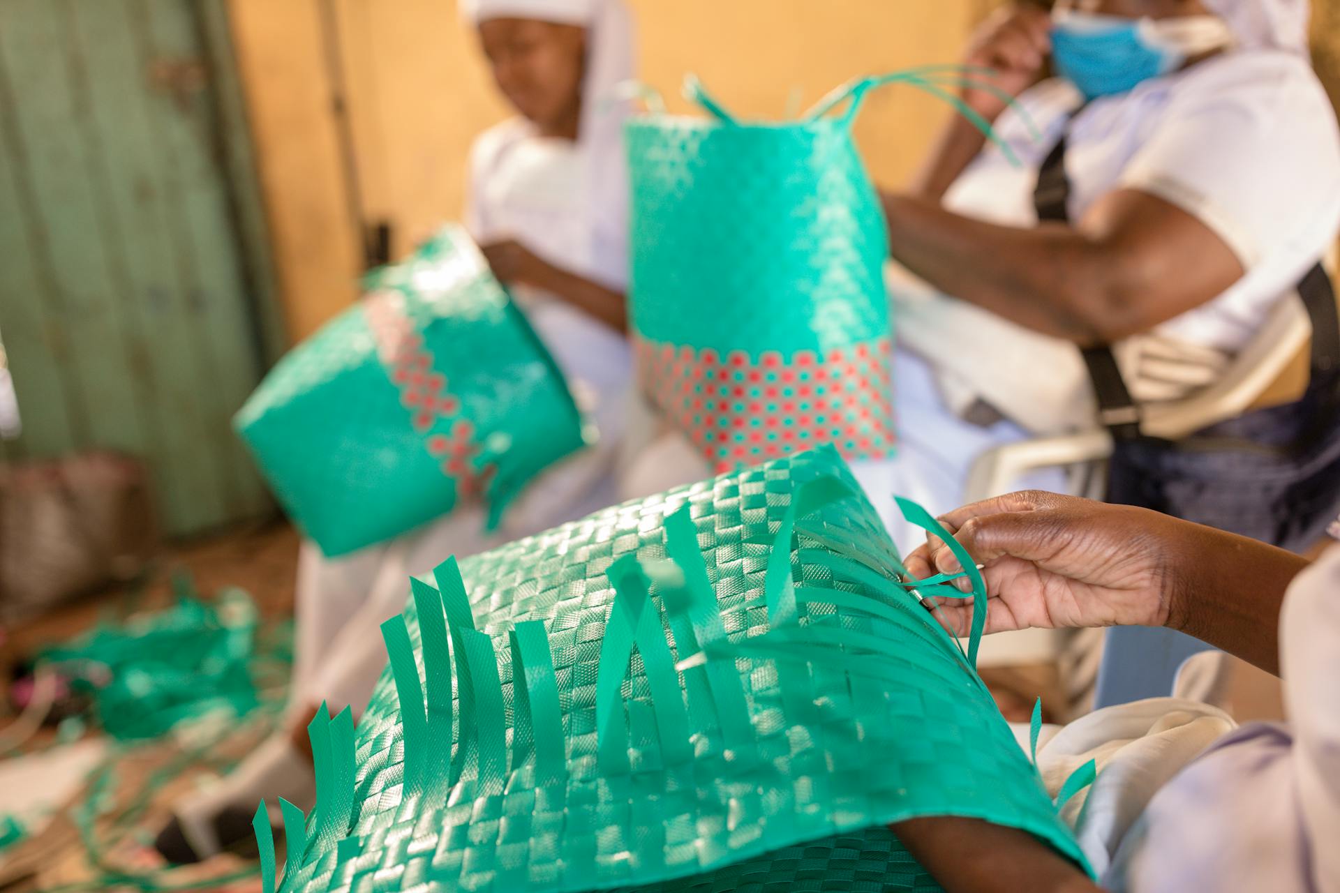 Women Making Bags 