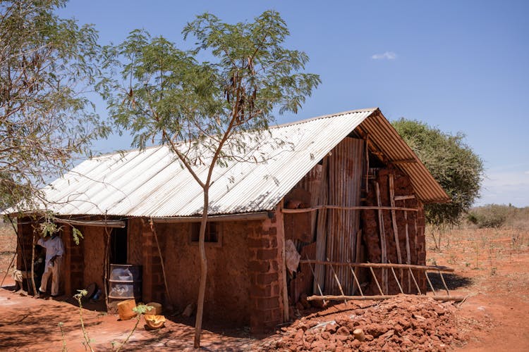 Makeshift House In A Village