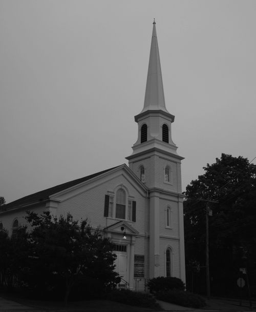 Free Classic church architecture captured in a black and white photo, highlighting religious heritage. Stock Photo