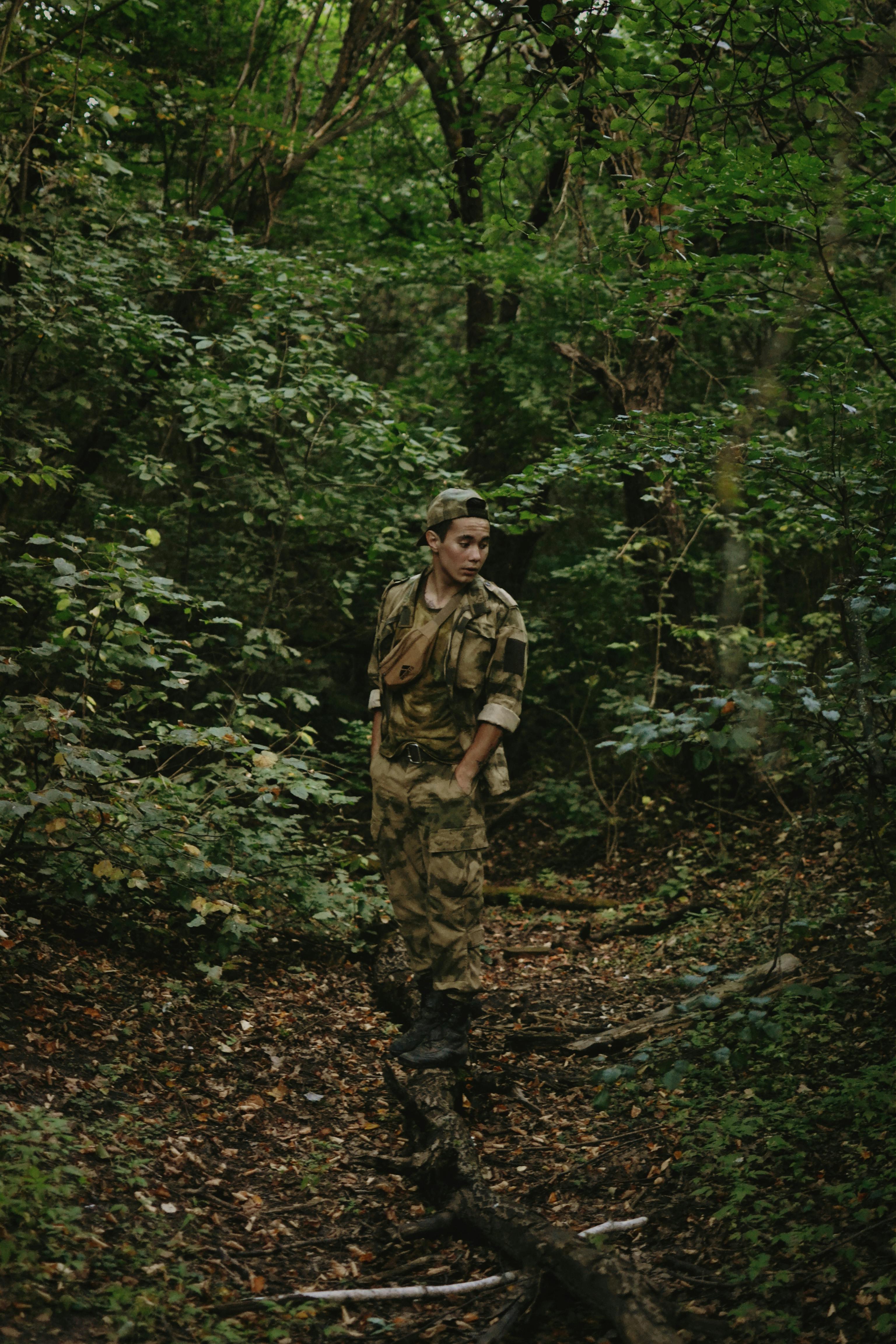 Soldier in a Forest · Free Stock Photo