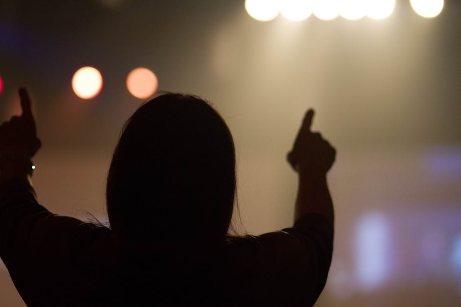 Free stock photo of arms raised, church, concert